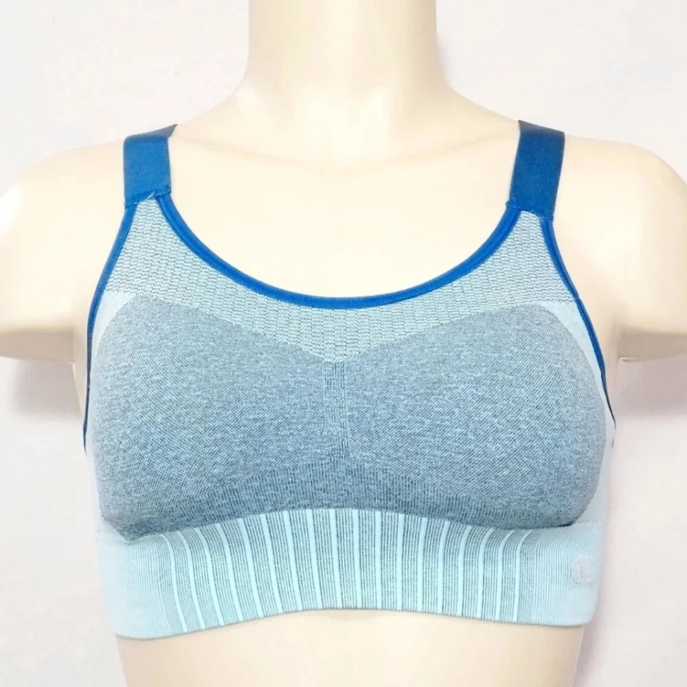 SMALL Champion B9477‎ Seamless Shape Wire Free Sport Bra Teal NWT